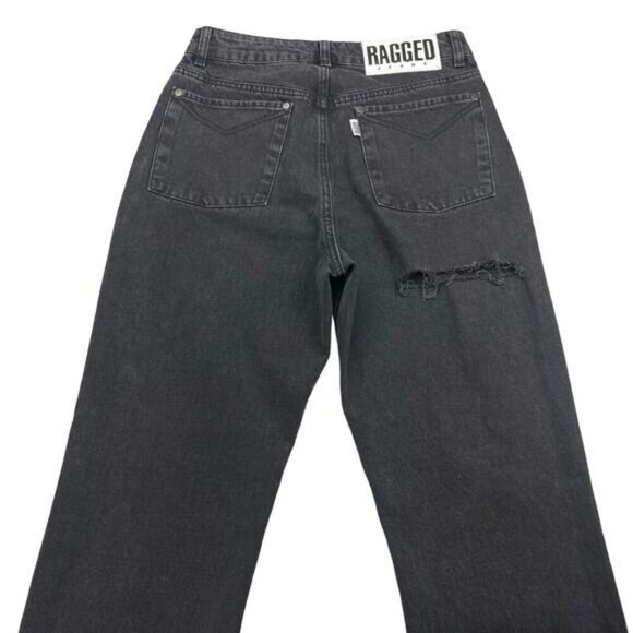 The Ragged Priest Butt Cut Straight Leg Jean In Charcoal Black Size 28 - Picture 7 of 9